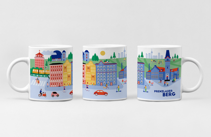 Design-Tasse mit Stadtbild Berlin Prenzlauer Berg