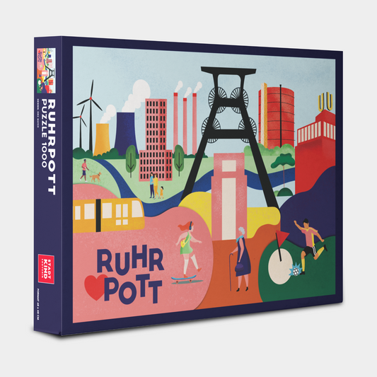 Ruhrpott Puzzle mit 1000 Teilen und urbaner Illustration