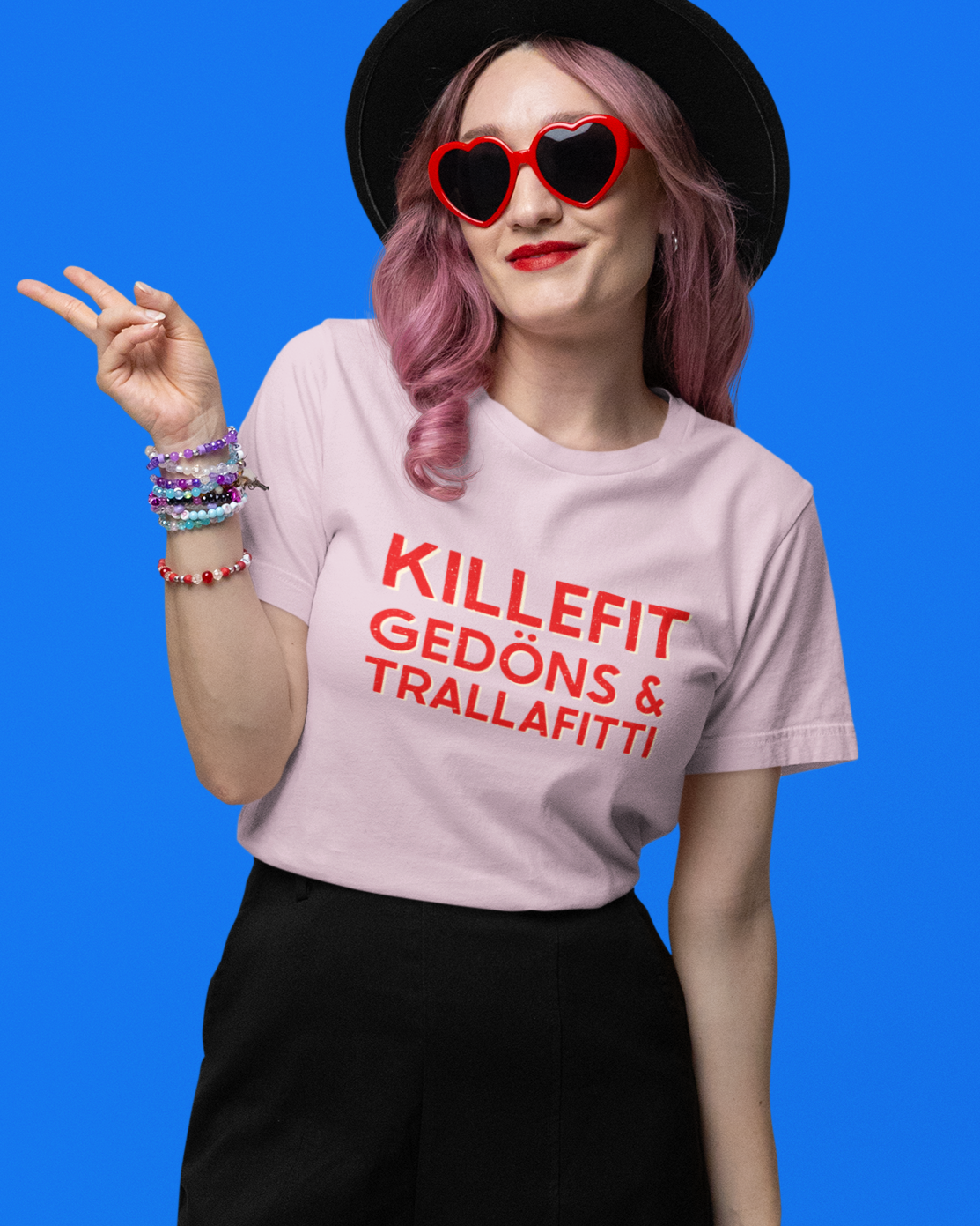 Rosafarbenes T-Shirt mit witzigem Ruhrpott-Spruch-Aufdruck für urbane Styles.