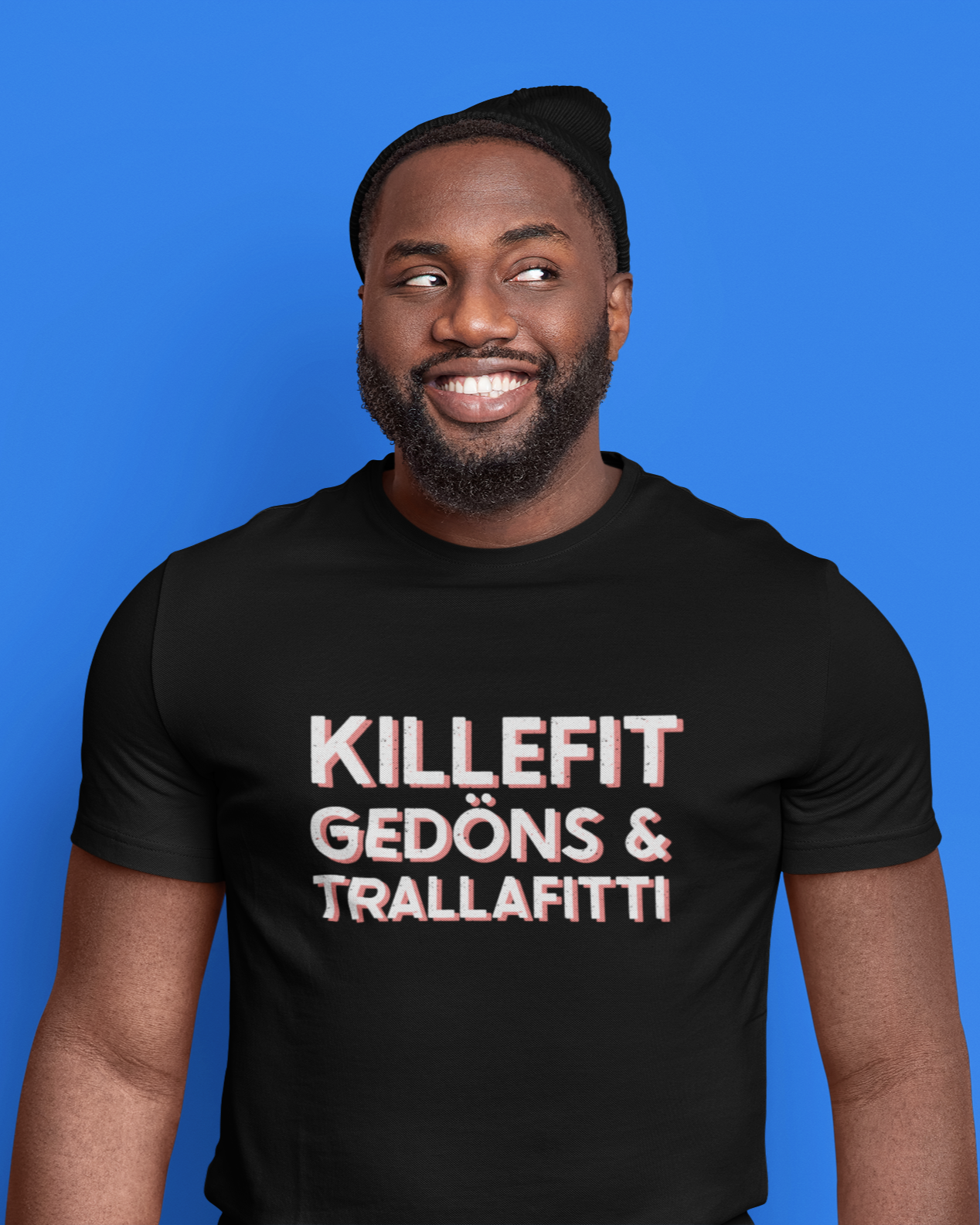 T-Shirt mit Aufdruck „Killefit, Gedöns & Trallafitti“, lässig und minimalistisch designt.