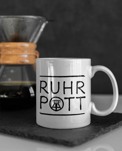 Hochwertige Ruhrgebiet-Tasse mit beidseitigem Aufdruck, perfekt für den täglichen Gebrauch