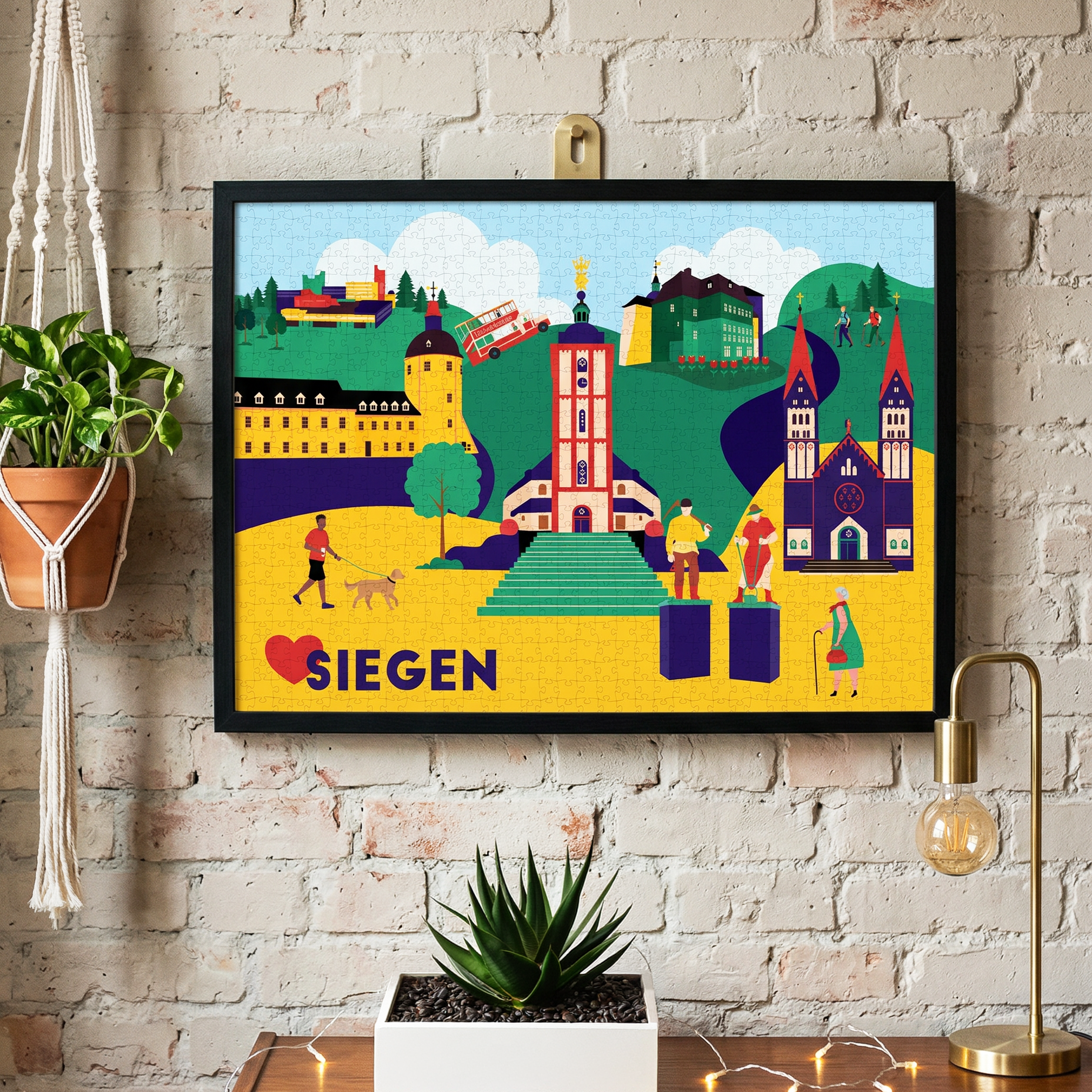 Stadtkind Souvenir Interior Design Puzzle Siegen für Wohnzimmer.