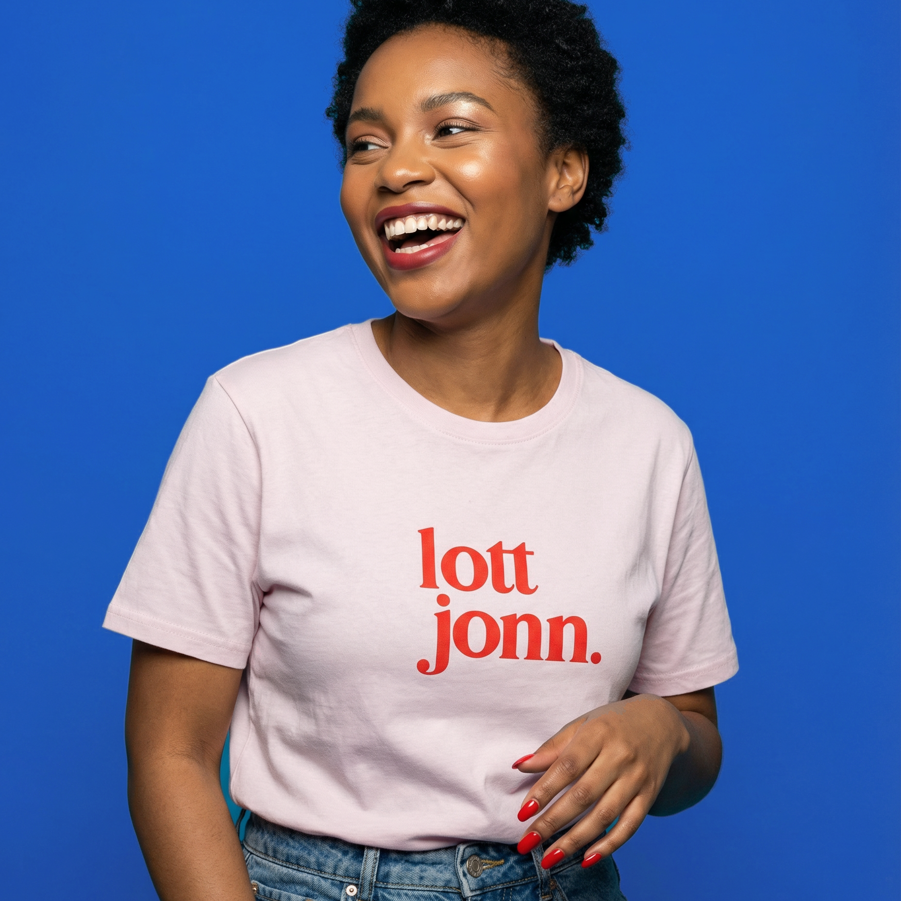Statement T-Shirt Köln „lott jonn.“ in Rosa