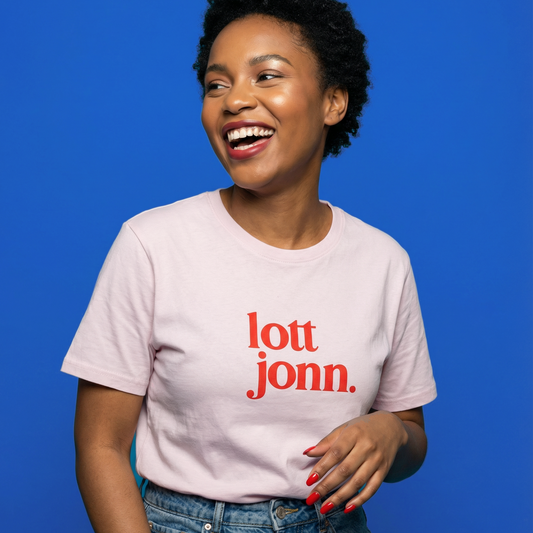 Statement T-Shirt Köln „lott jonn.“ in Rosa