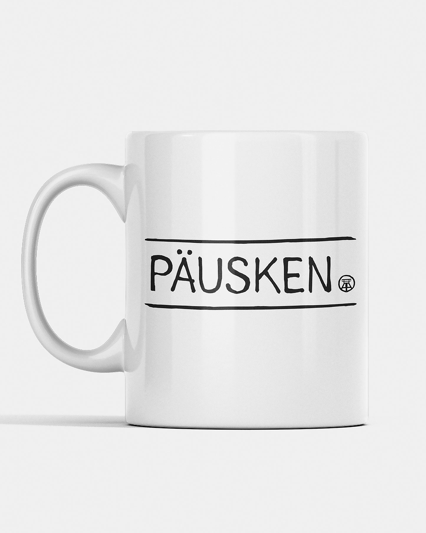 Minimalistische Ruhrpott-Tasse mit kultigem Spruch, beidseitig bedruckt und spülmaschinengeeignet.