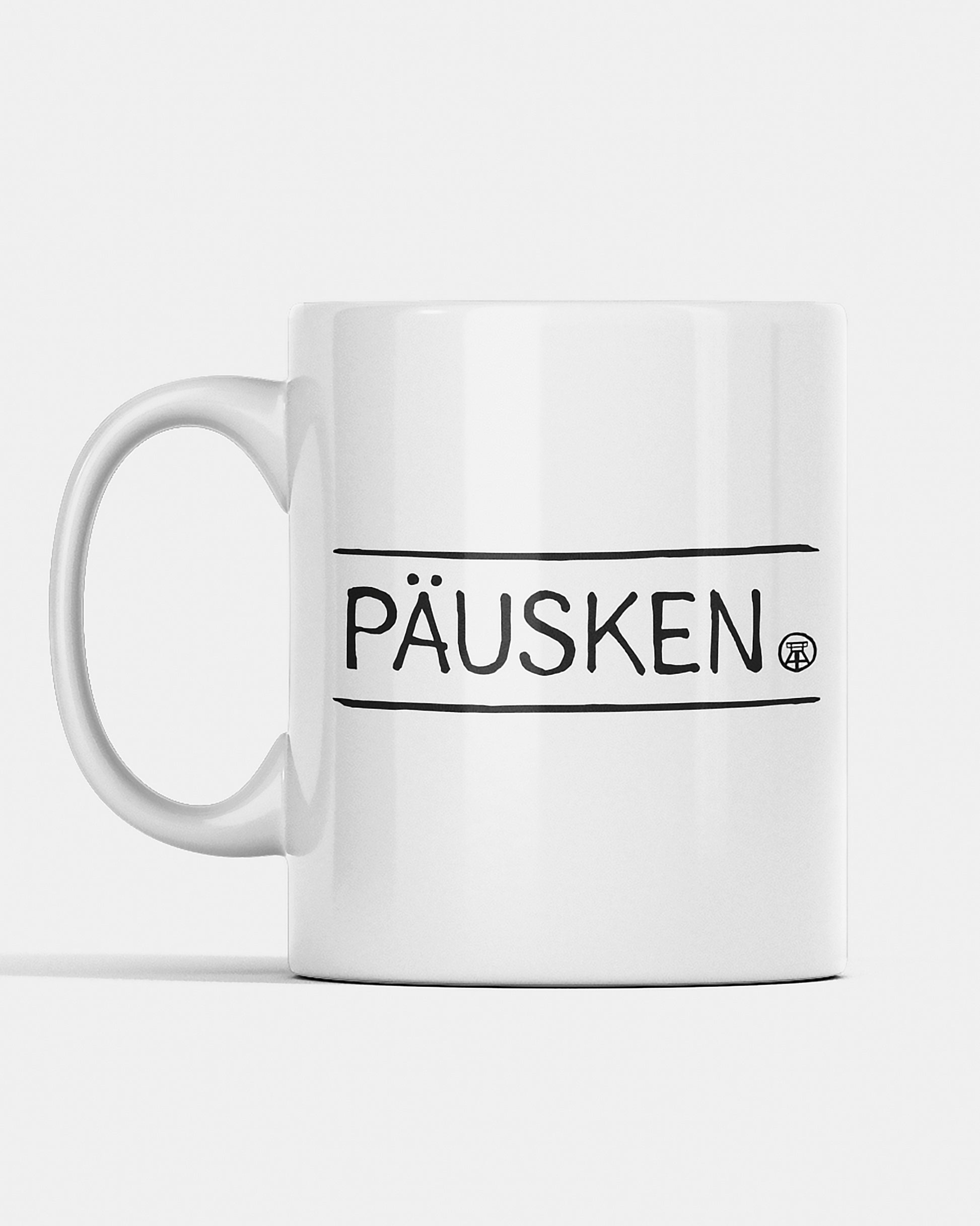 Minimalistische Ruhrpott-Tasse mit kultigem Spruch, beidseitig bedruckt und spülmaschinengeeignet.