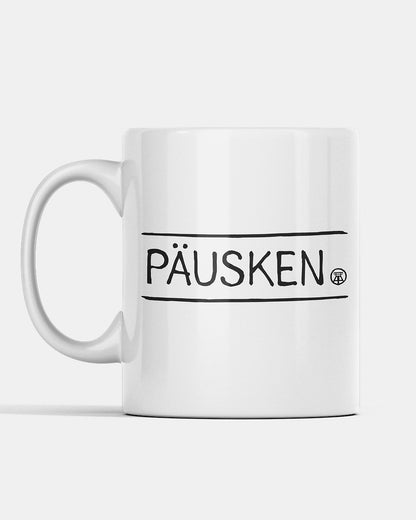 Minimalistische Ruhrpott-Tasse mit kultigem Spruch, beidseitig bedruckt und spülmaschinengeeignet.